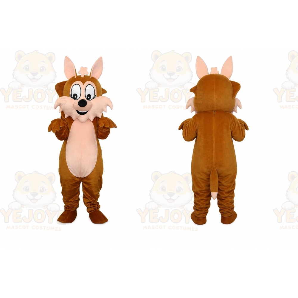 Big Tail Brown Squirrel Adult Mascot Costume