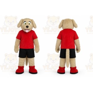 Sport Beige Dog Mascot Costume for Adult