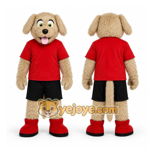 Sport Beige Dog Mascot Costume for Adult