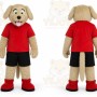 Sport Beige Dog Mascot Costume for Adult