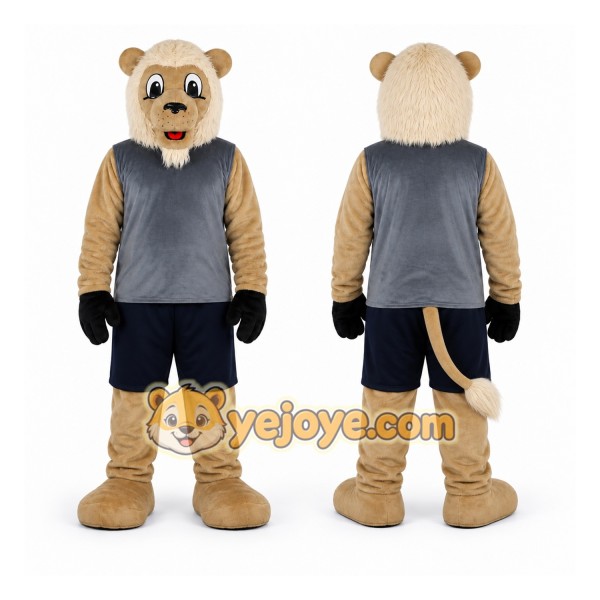 Beige Lion Mascot Costume