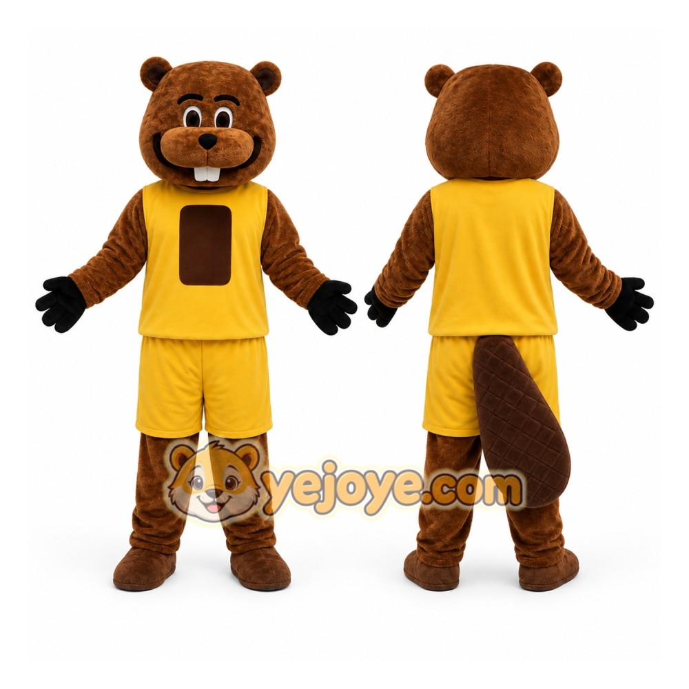 Sport Brown Beaver Mascot Costume for Adult