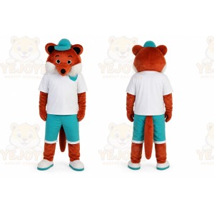 Sport Brown Fox Mascot Costume for Adult