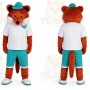Sport Brown Fox Mascot Costume for Adult