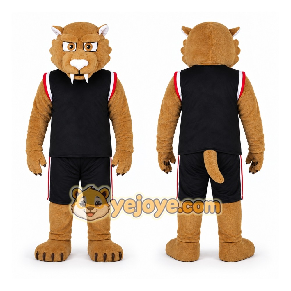 Brown Wildcat Sports Player Mascot Costume Brown Wildcat Sports Player Mascot Costume