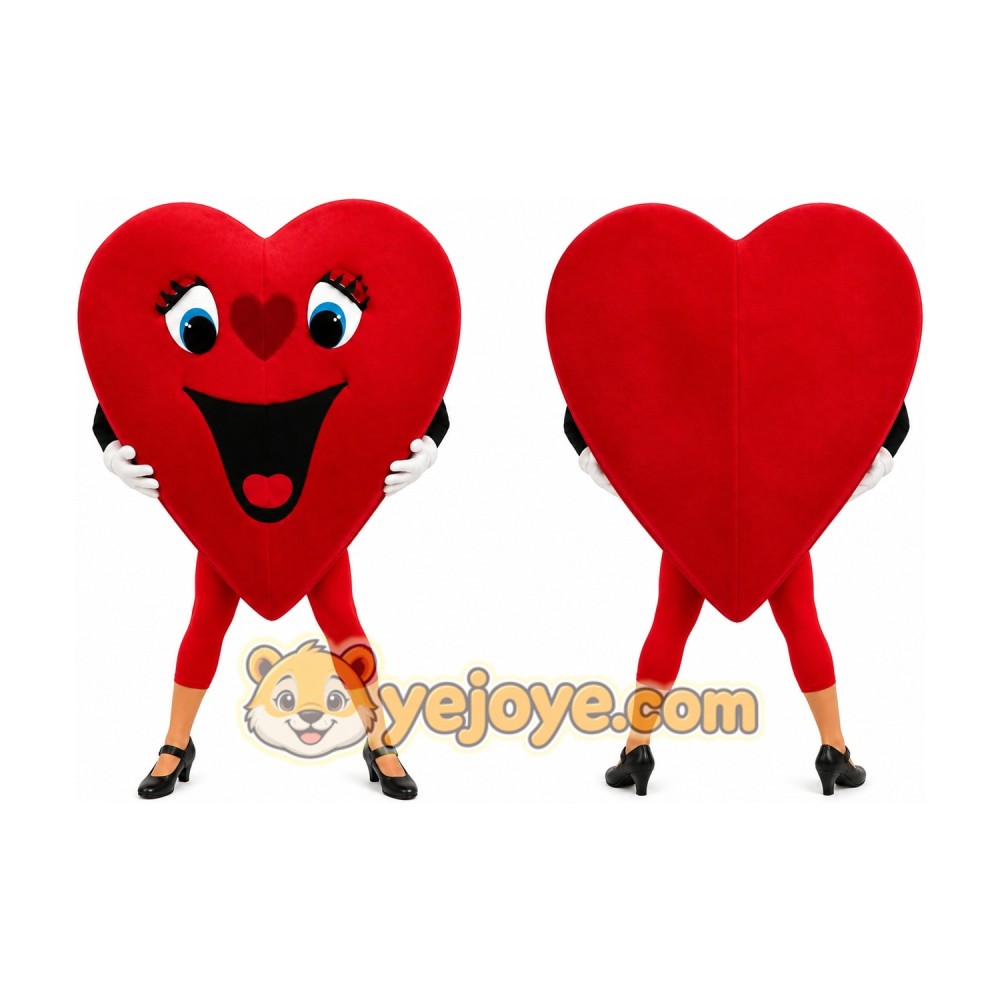 Big Valentine's Heart Mascot Costumes Big Valentine's Heart Mascot Costumes