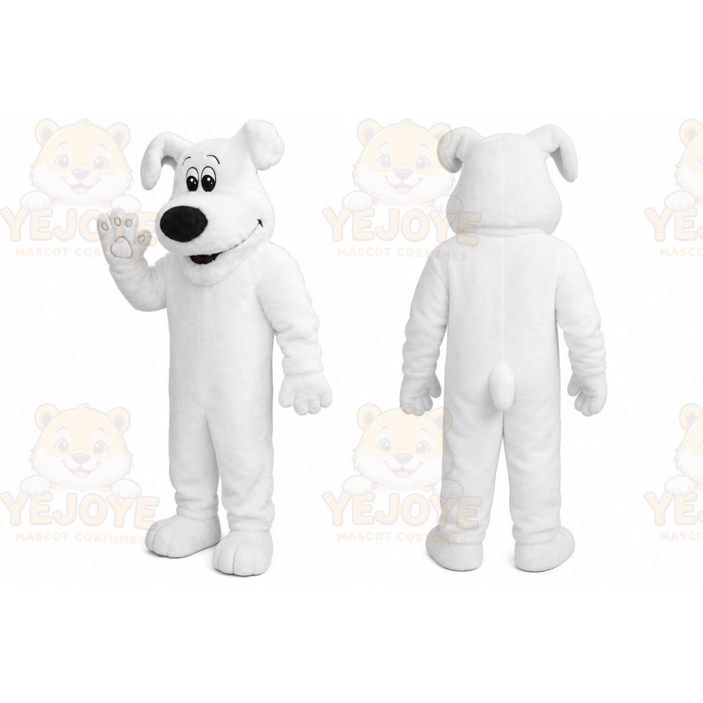 Big White Dog Adult Mascot Costume