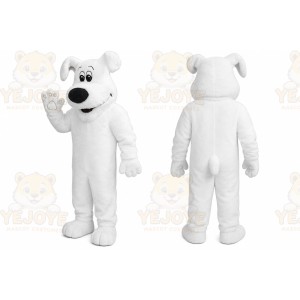 Big White Dog Adult Mascot Costume
