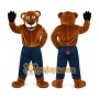 Brown Bear in Blue Pants Mascot Costume