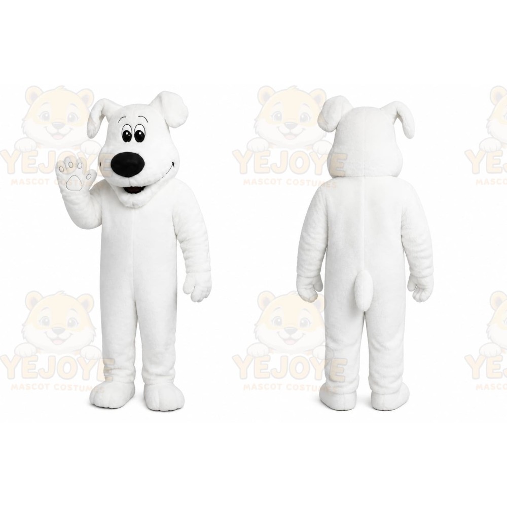 Big White Dog Mascot Costume