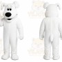 Big White Dog Mascot Costume