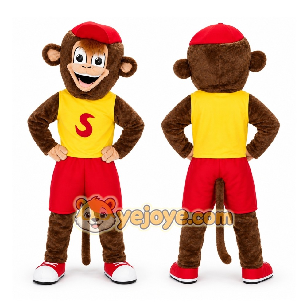 Sporty Monkey Mascot Costume Sporty Monkey Mascot Costume