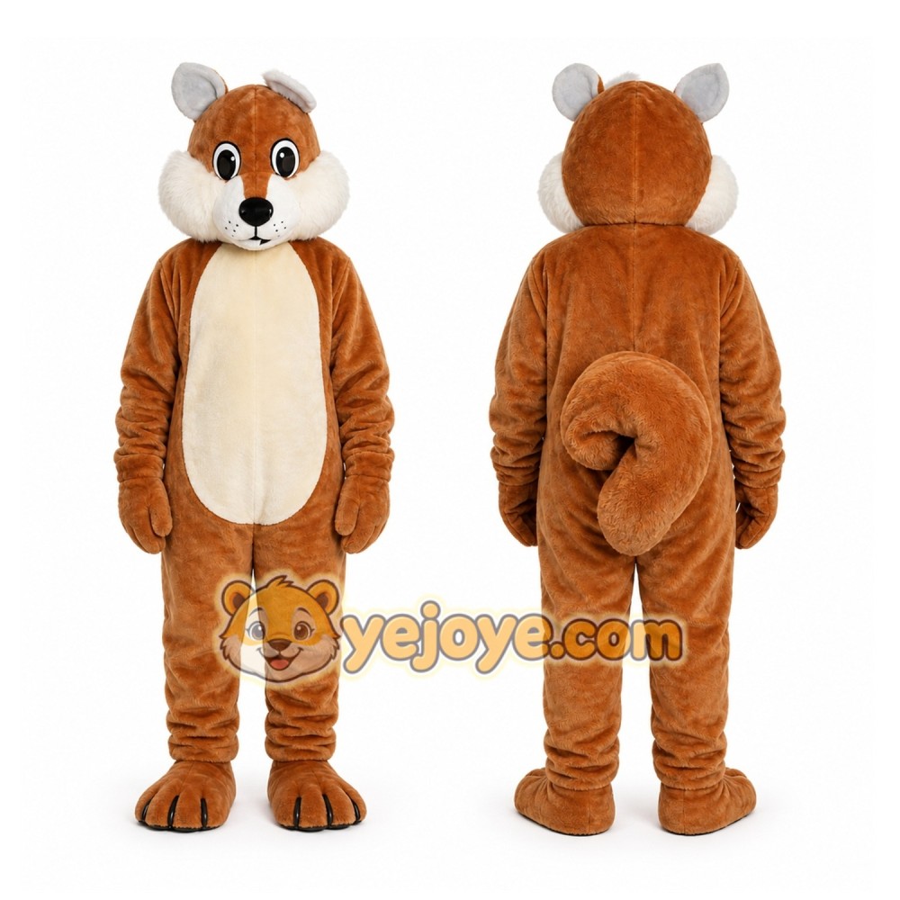 Brown Squirrel Mascot Costume Brown Squirrel Mascot Costume