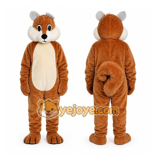 Brown Squirrel Mascot Costume