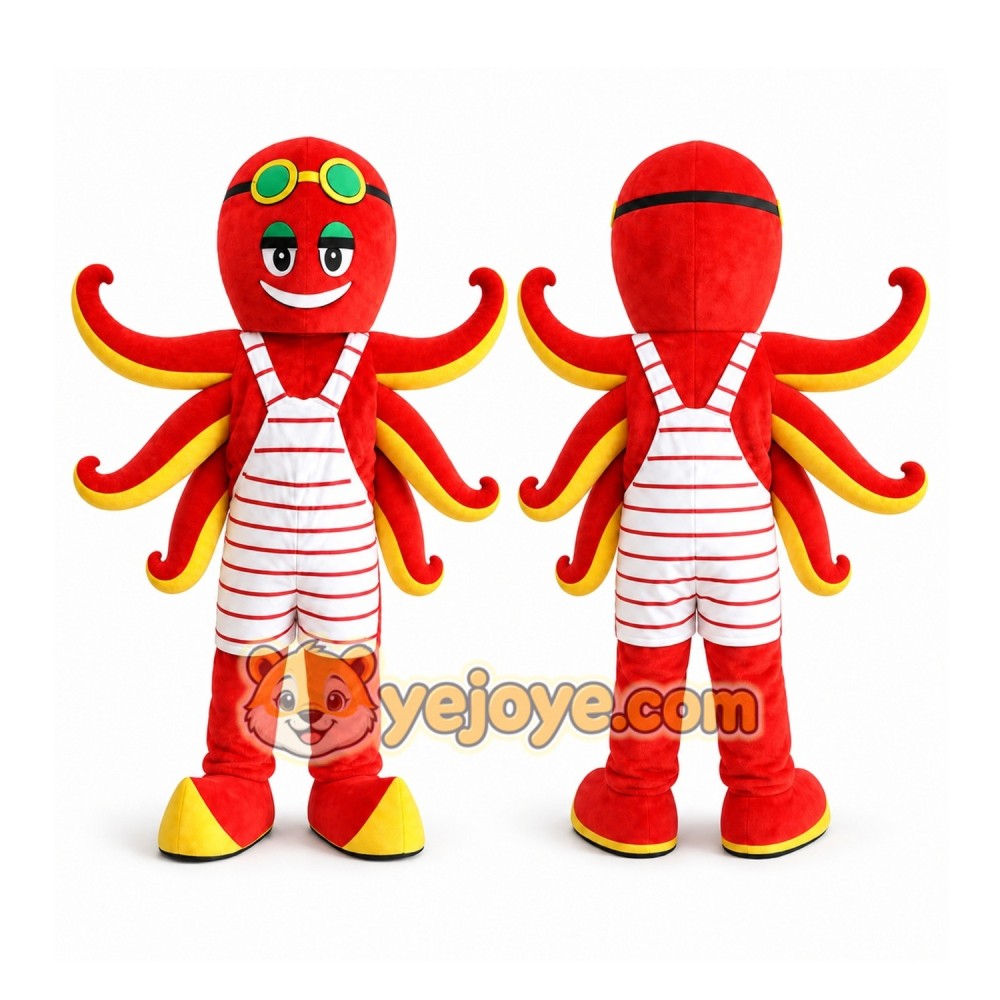 Red Octopus Mascot Costume Red Octopus Mascot Costume