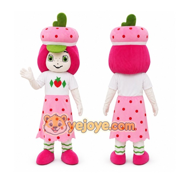 Strawberry Girl Mascot Costume