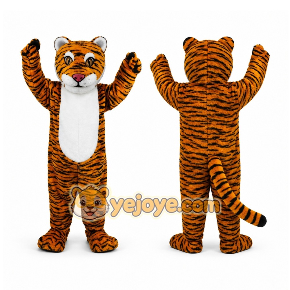 Striped Tiger Mascot Costume Striped Tiger Mascot Costume