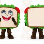Strong Muscle Cow Bull Cartoon Mascot Costume
