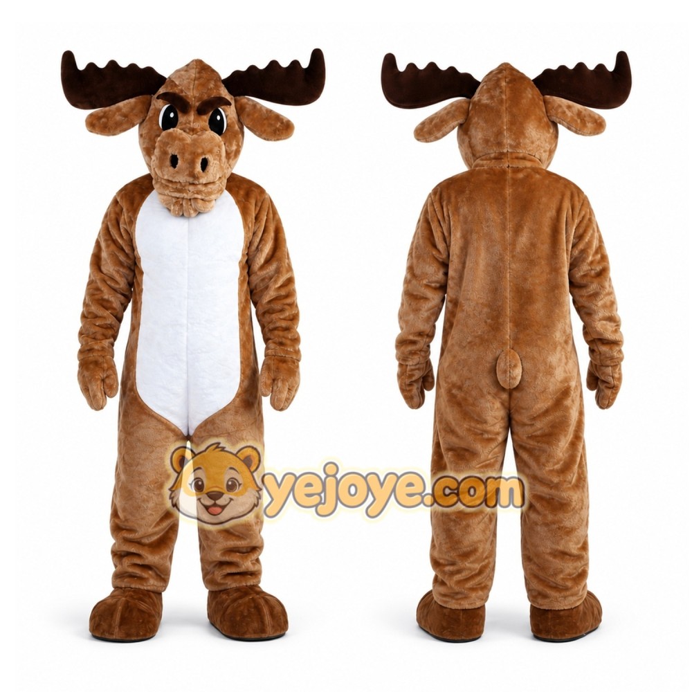 Brown Moose Mascot Costume Brown Moose Mascot Costume