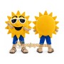 Yellow Sun Mascot Costume