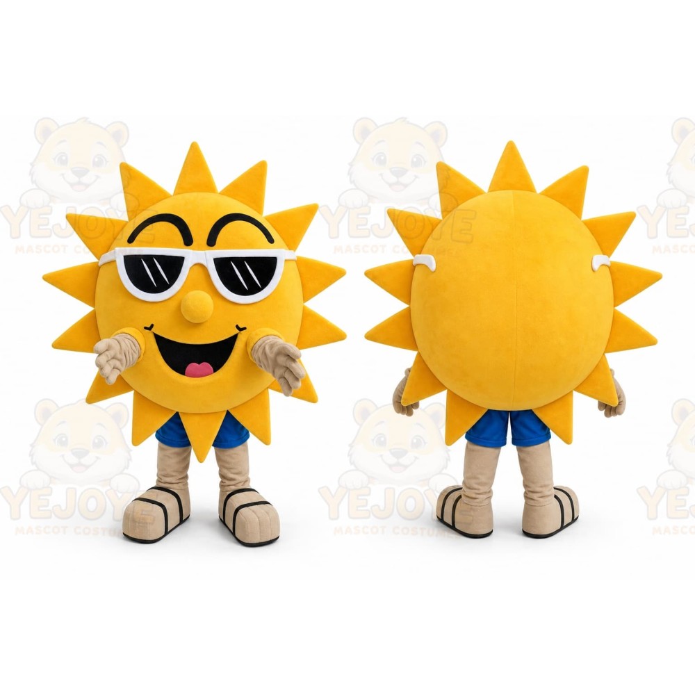 Summer Beach Sunshine Sunglasses Sun Mascot Costume