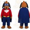 Super Charming Lady Pink Rose Squirrel Mascot Costume