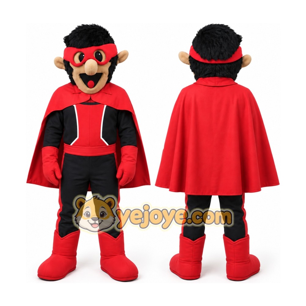Masked Superhero Mascot Costume Masked Superhero Mascot Costume