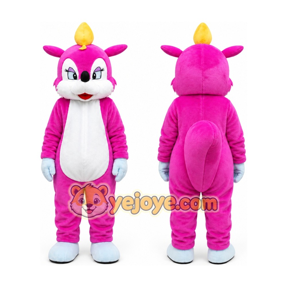 Pink Squirrel Mascot Costume