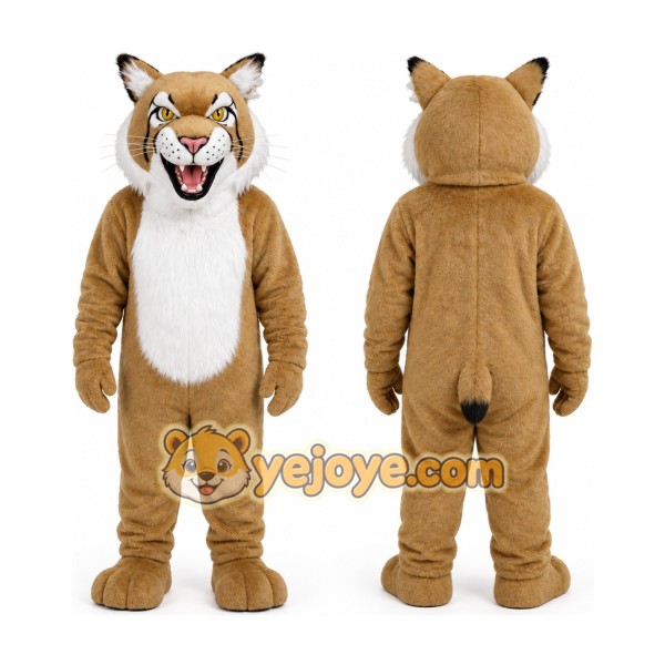 Tan Wildcat Mascot Costume