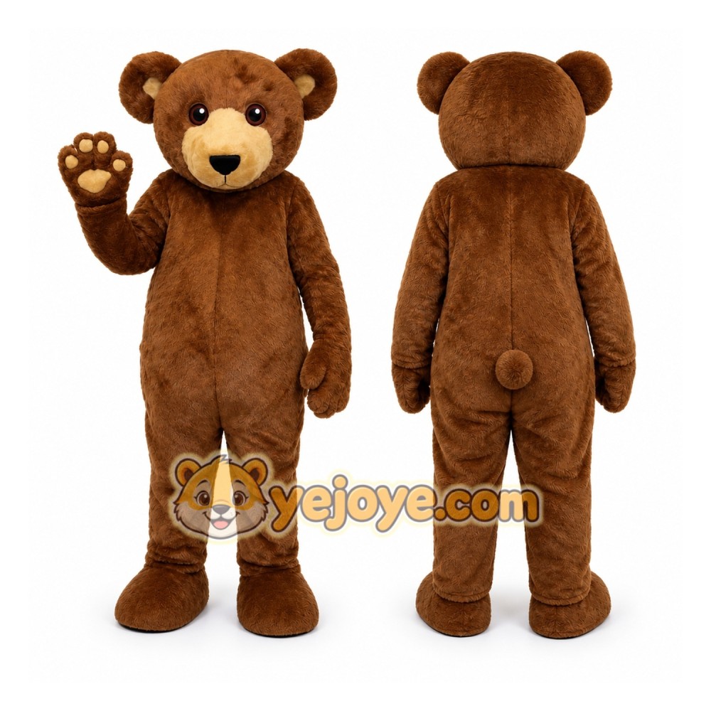 Brown Teddy Bear Mascot Costume Brown Teddy Bear Mascot Costume