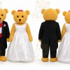 Teddy bears wedding Mascot Costumes