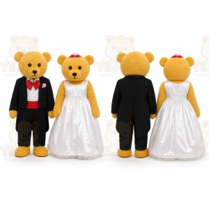 Teddy bears wedding Mascot Costumes