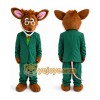 Brown Mouse in Green Suit Mascot Costume Brown Mouse in Green Suit Mascot Costume