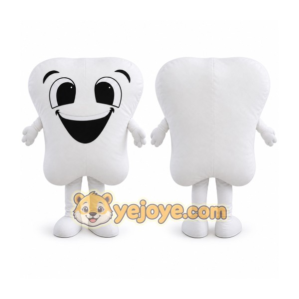 White Tooth Mascot Costume