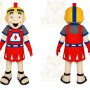 Trojan Mascot Costume Cartoon Knight Cosplay Costumes