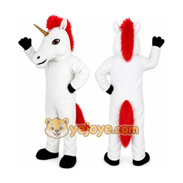 Unicorn Mascot Costume Cartoon Character