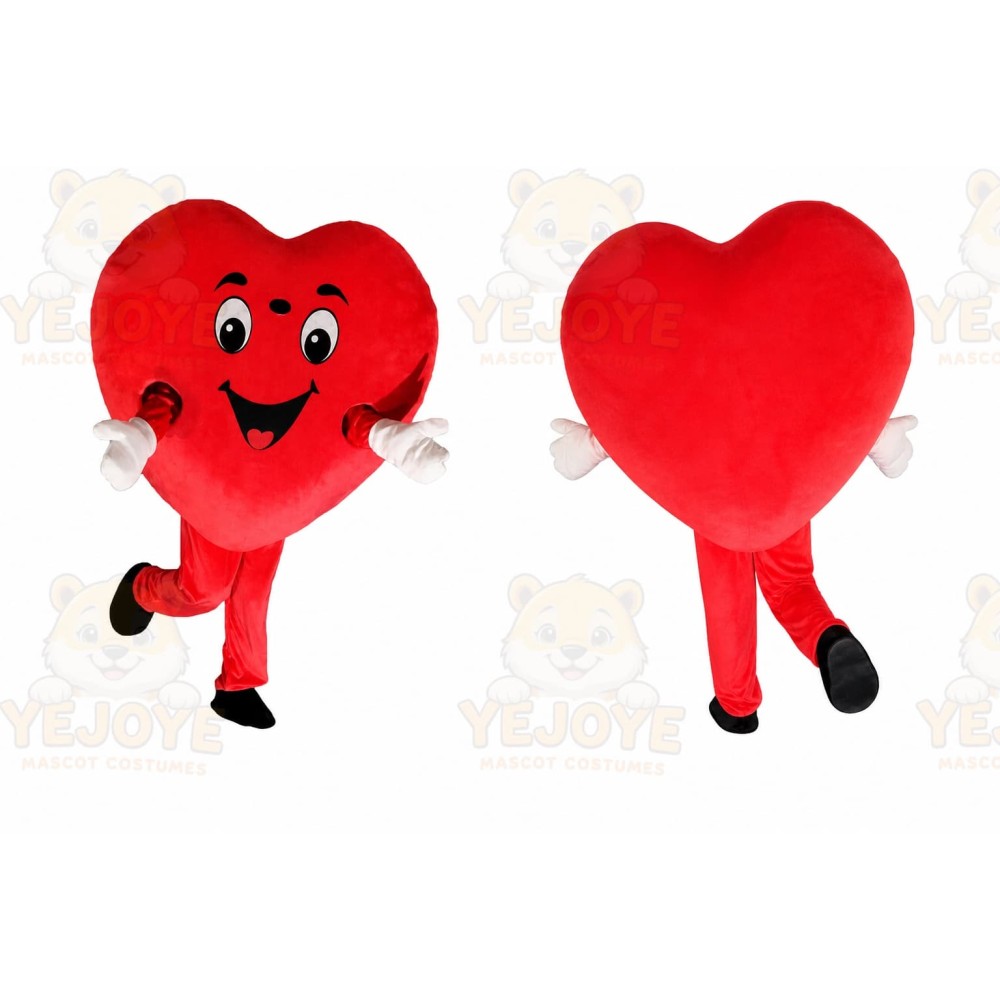 Valentine'S Day Red Heart Love Mascot Costume