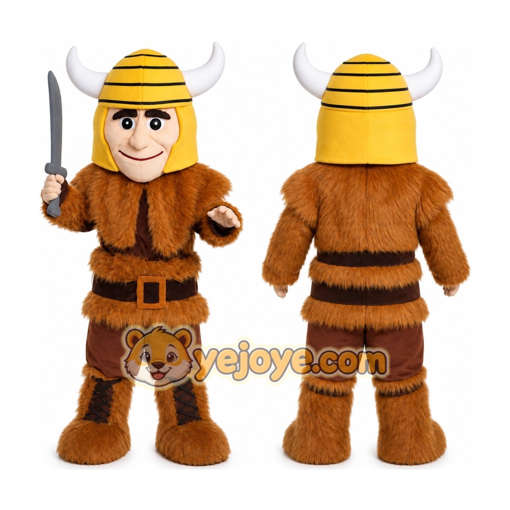 Valorous Viking Warrior Knight Mascot Costume Valorous Viking Warrior Knight Mascot Costume