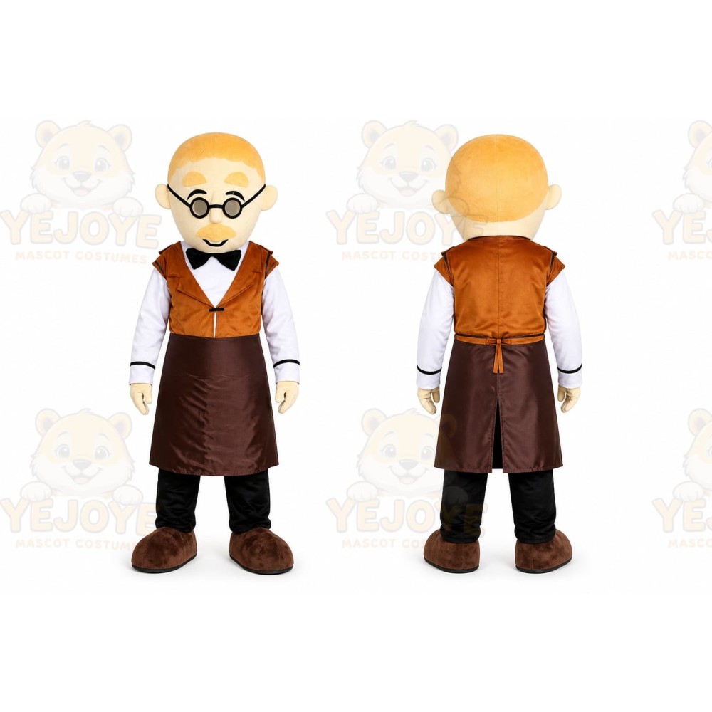 Birthday Brown Gingerbread Man Cartoon Mascot Costume