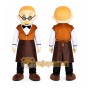Birthday Brown Gingerbread Man Cartoon Mascot Costume
