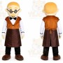 Birthday Brown Gingerbread Man Cartoon Mascot Costume