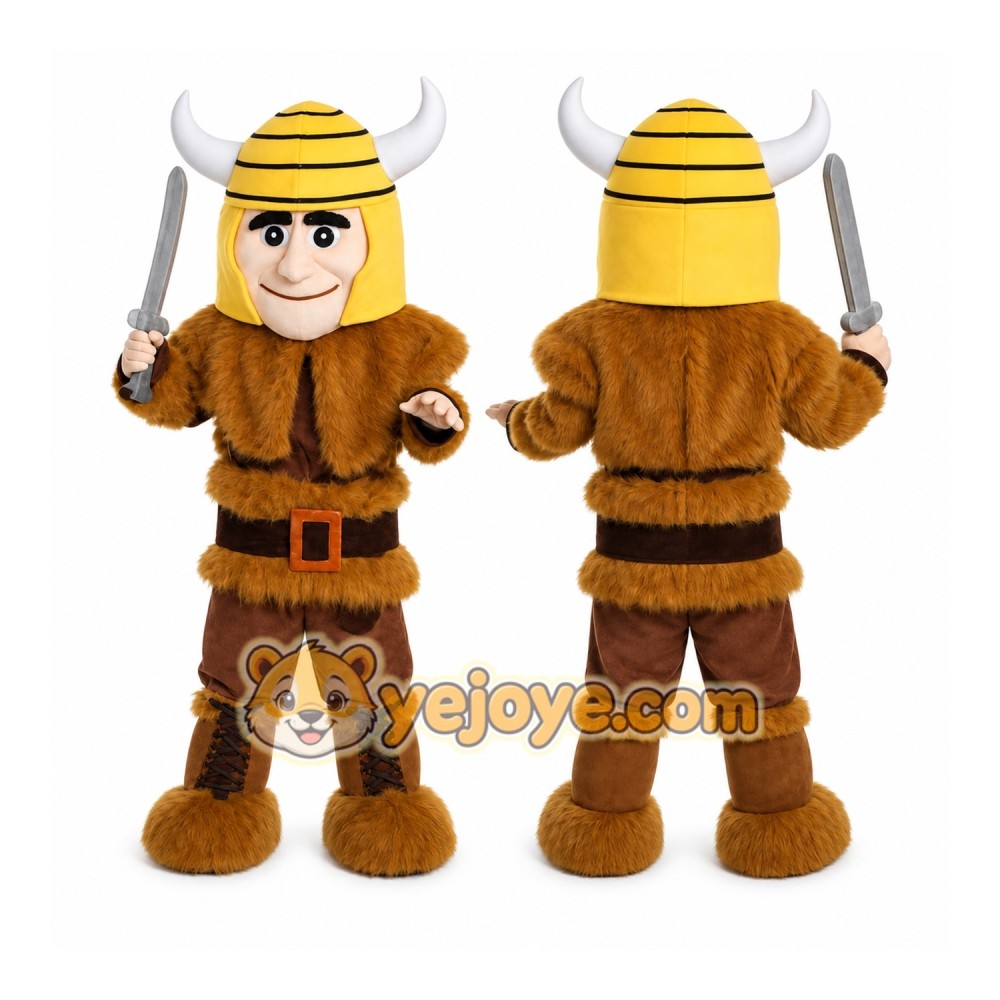Viking Warrior Knight Mascot Costume Viking Warrior Knight Mascot Costume