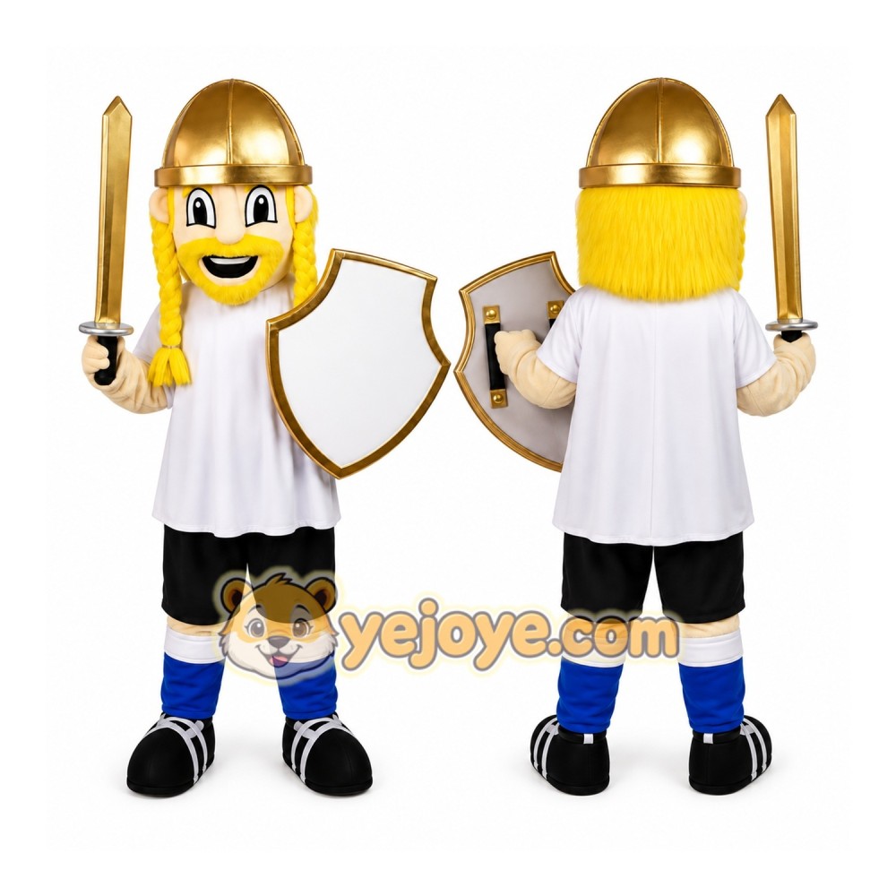 Warrior Knight Cavalier Paladin Mascot Costume Warrior Knight Cavalier Paladin Mascot Costume