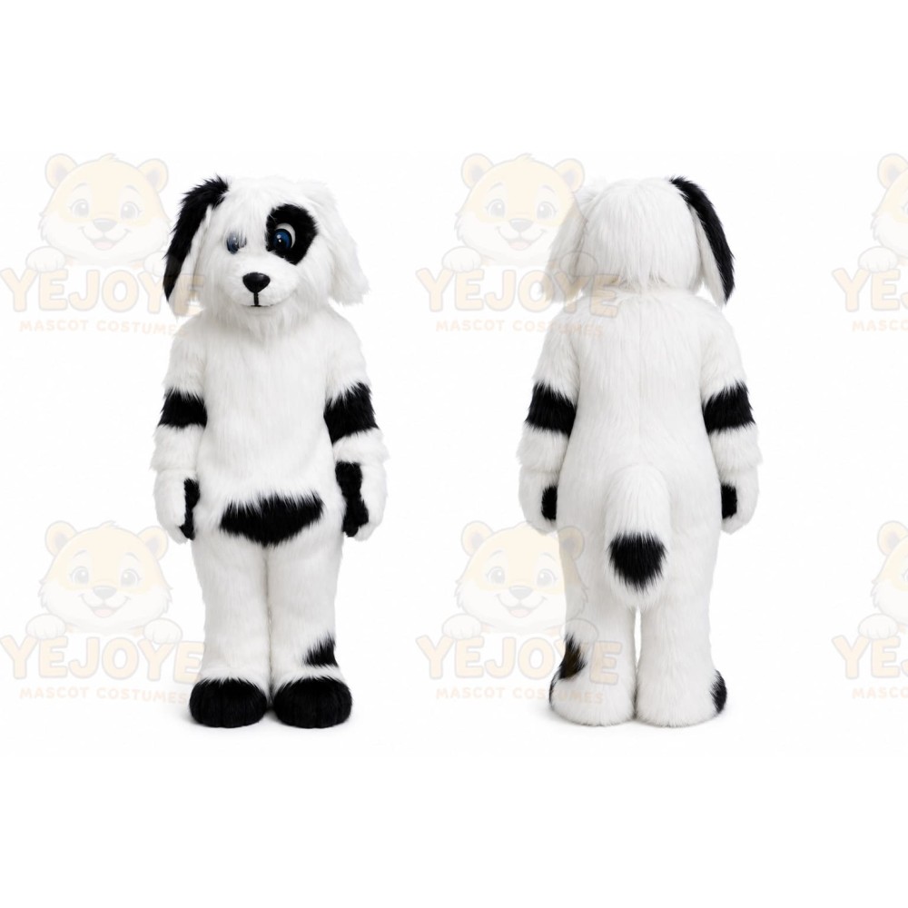 Black & White Spot Dog Mascot Costume