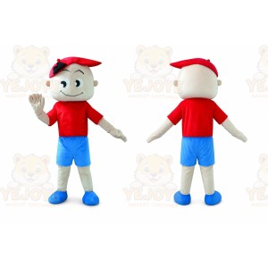 Wheel Hat Boy Mascot Costume