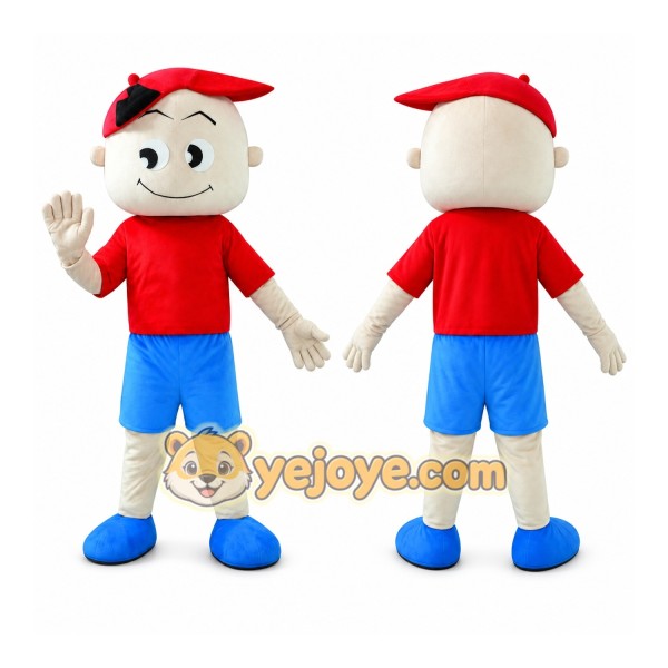 Wheel Hat Boy Mascot Costume