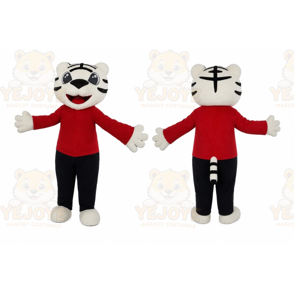 Whit Tiger Mascot Costume
