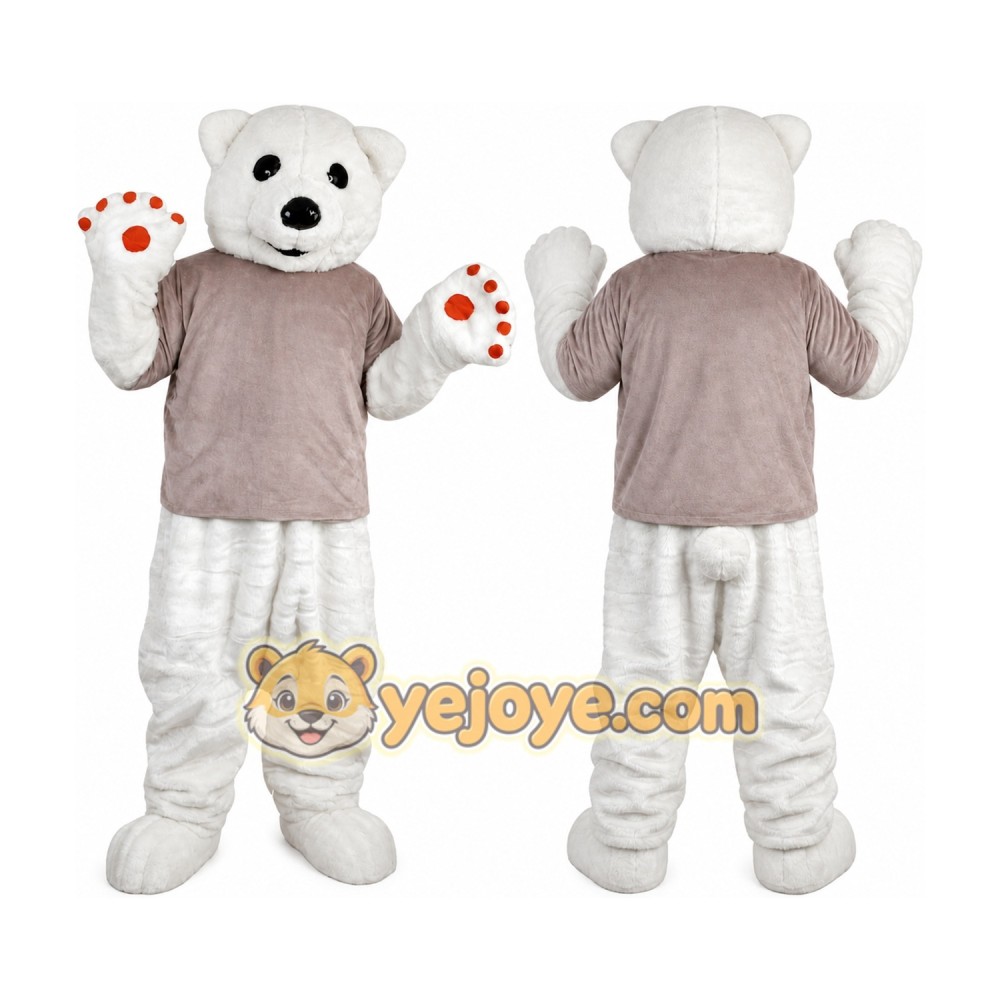 White Bear Mascot Costume for Adult