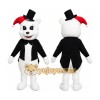 White Bear With Black Jacket Plush Mascot Costume White Bear With Black Jacket Plush Mascot Costume