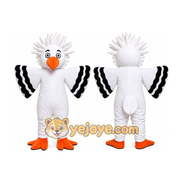 White Big Bird Eagle Mascot Costume